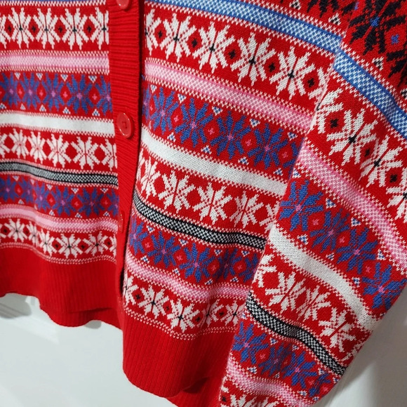 NWOT Lane Bryant Classic Button-Front Fair Isle Cardigan in Size 18/20 - Picture 9 of 12